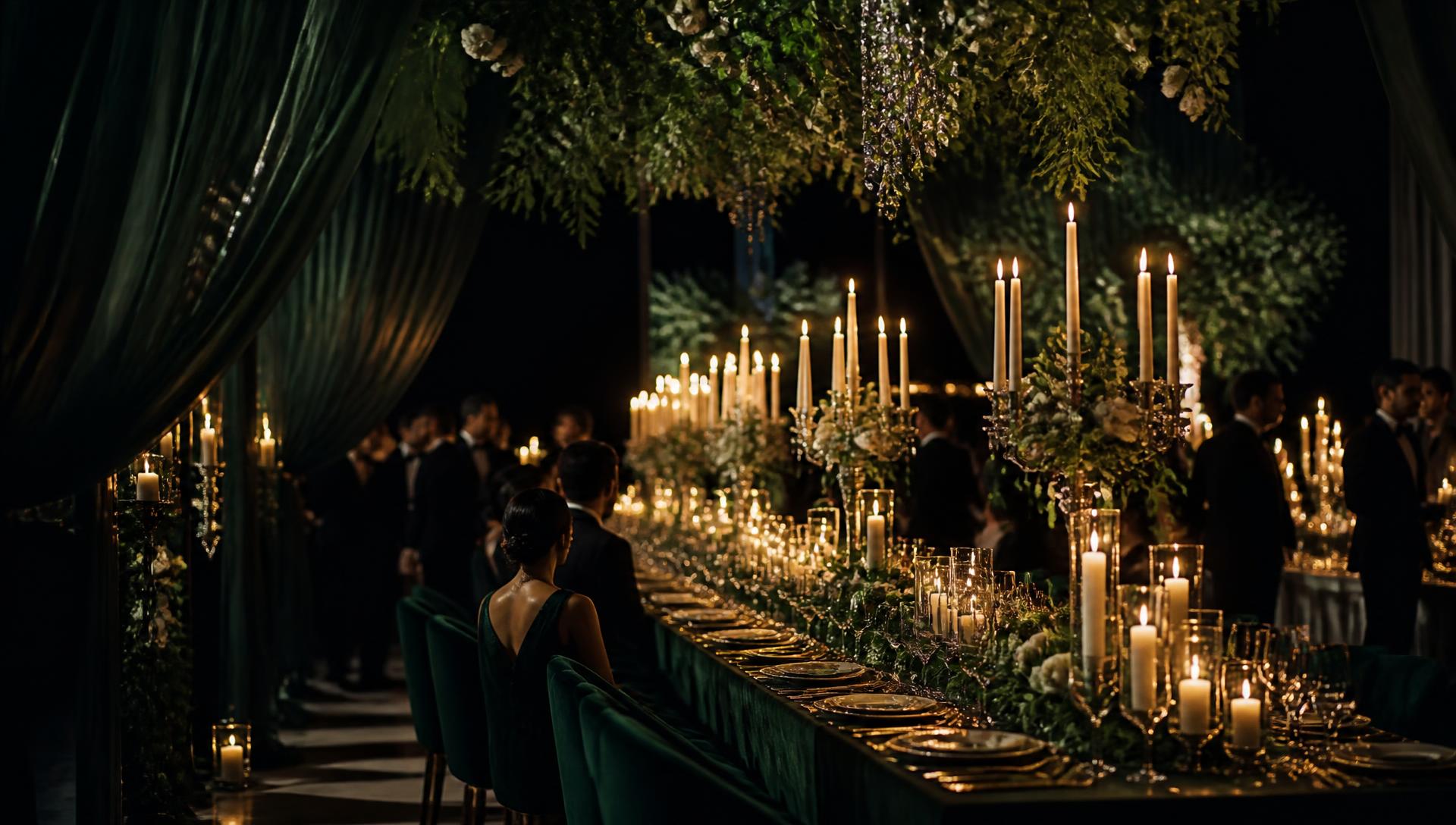 Candlelit luxury wedding banquet designed by Ambient & Appetite